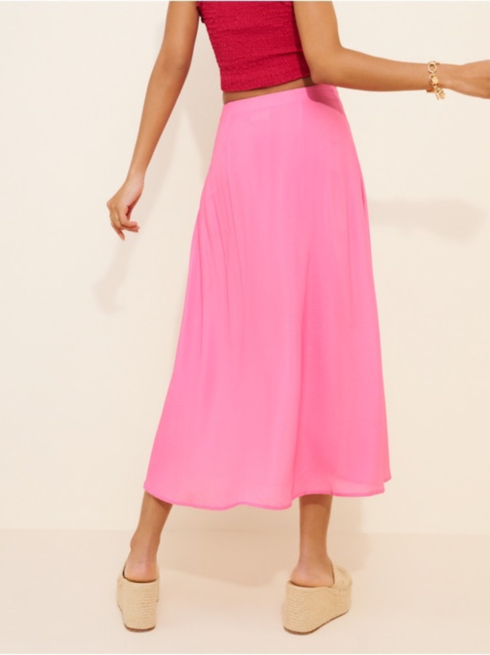 Farm Rio Rose Motif Maxi Skirt Size L - Picture 5 of 9